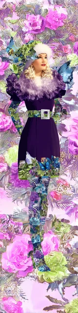 Free printable Christmas bookmarks of a purple elf